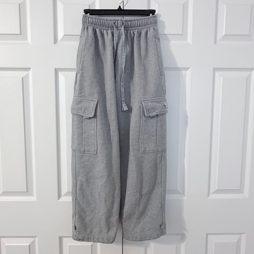 Pro Club Heavy Weight Gray Cargo Sweatpants Small - Picture 4 of 7